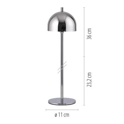 Schöner Wohnen 19244-17 - prigušiva LED dodirna punjiva spoljašnja stona lampa BELLIS LED/2,5W/5V 2600 mAh IP54 sjajni hrom