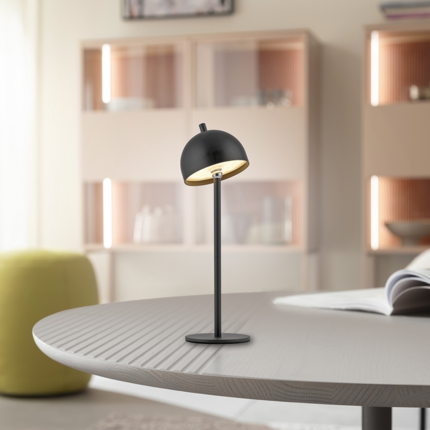 Schöner Wohnen 19244-18 - BELLIS LED prigušiva dodirna punjiva spoljašnja stona lampa LED/2,5W/5V 2600 mAh IP54 crna