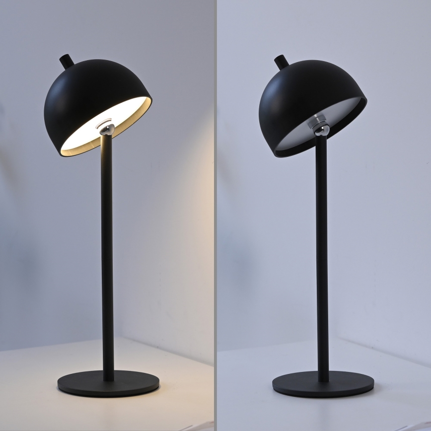Schöner Wohnen 19244-18 - BELLIS LED prigušiva dodirna punjiva spoljašnja stona lampa LED/2,5W/5V 2600 mAh IP54 crna