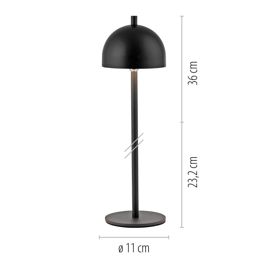 Schöner Wohnen 19244-18 - BELLIS LED prigušiva dodirna punjiva spoljašnja stona lampa LED/2,5W/5V 2600 mAh IP54 crna