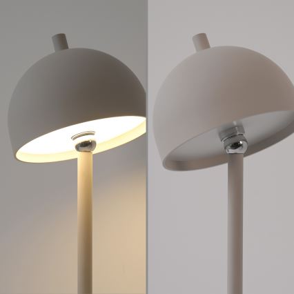 Schöner Wohnen 19244-39 - LED prigušiva dodirna punjiva stona lampa za spoljašnju upotrebu BELLIS LED/2,5W/5V 2600 mAh IP54 siva