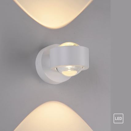 Schöner Wohnen 19331-16 - LED zidno svetilo CHIA 2xLED/2W/230V bela