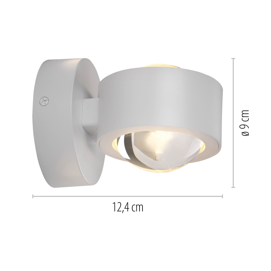 Schöner Wohnen 19331-16 - LED zidno svetilo CHIA 2xLED/2W/230V bela