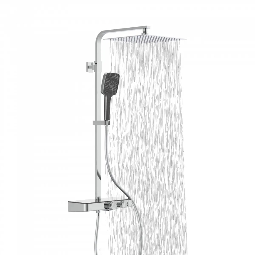 Schütte 60531 - Tuš komplet sa termostatskom baterijom OCEAN, sjajni hrom/antracit