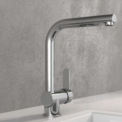 Schütte 79700 - Kuhinjska slavina sa izvlačivom tuš-ručkom LONDON, sjajni hrom