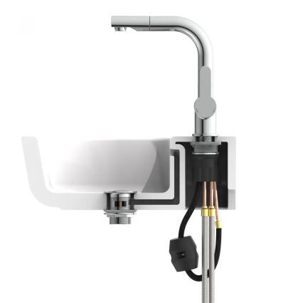 Schütte 79710 - Kuhinjska slavina sa izvlačnim tušem LONDON sjajni hrom