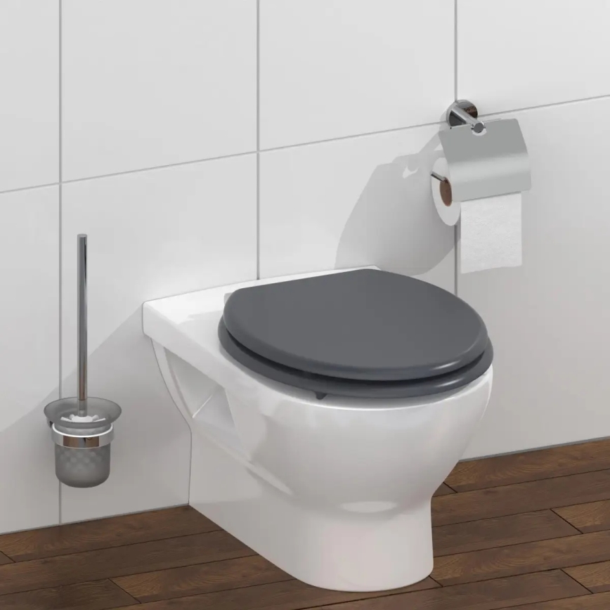 Schütte 80104 - WC daska SPIRIT ANTRACIT, SoftClose prigušiva, MDF ploča