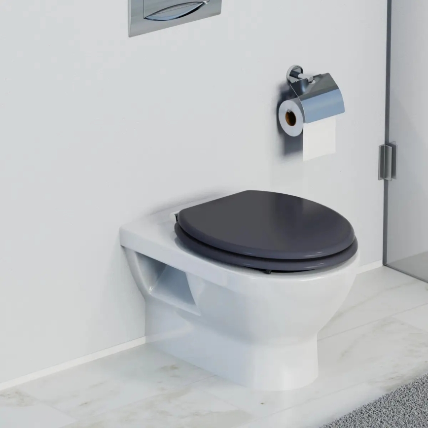 Schütte 80104 - WC daska SPIRIT ANTRACIT, SoftClose prigušiva, MDF ploča