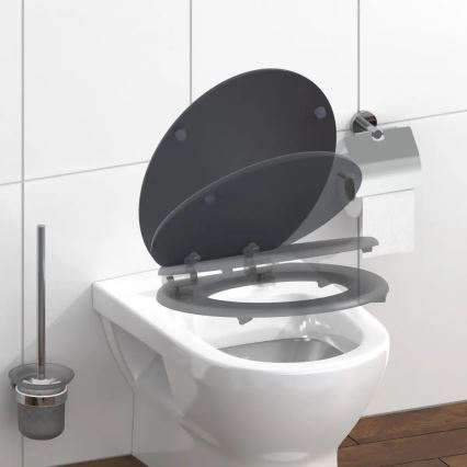 Schütte 80104 - WC daska SPIRIT ANTRACIT, SoftClose prigušiva, MDF ploča
