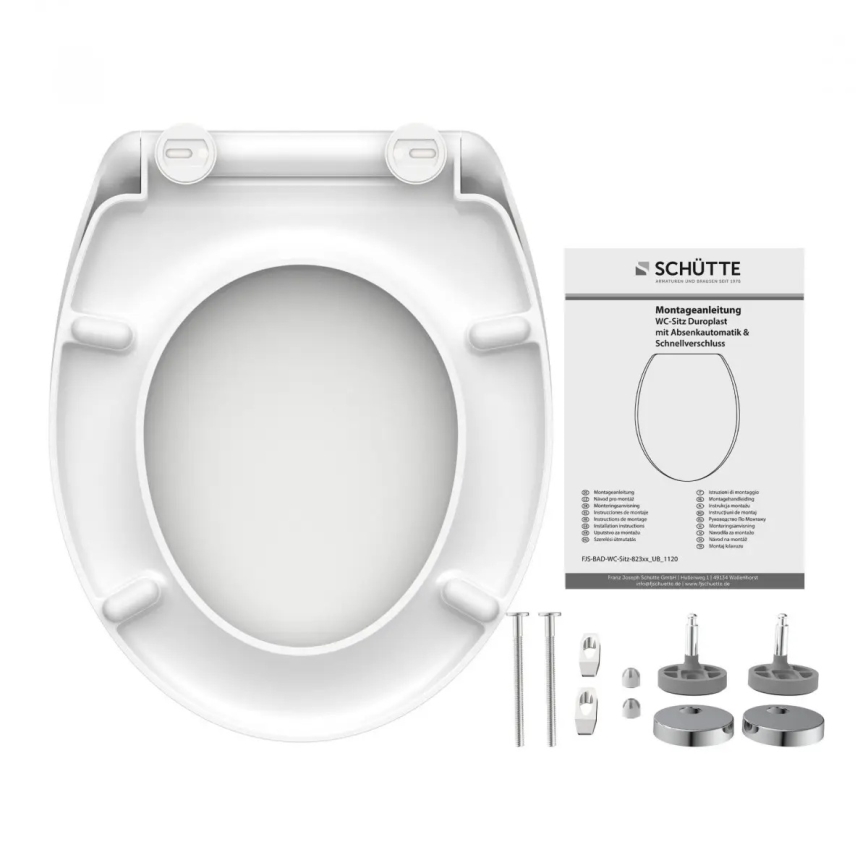 Schütte 82300-A - Toaletno sedište, belo, SoftClose prigušiva, duroplast