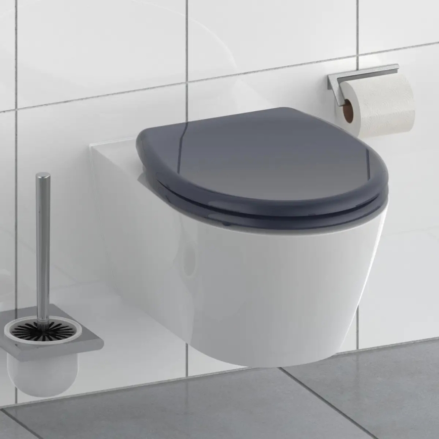 Schütte 82304-A - Daska za WC ANTRACIT SoftClose prigušiva, duroplast