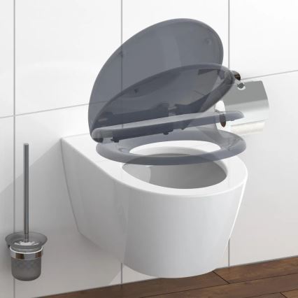 Schütte 82304-A - Daska za WC ANTRACIT SoftClose prigušiva, duroplast