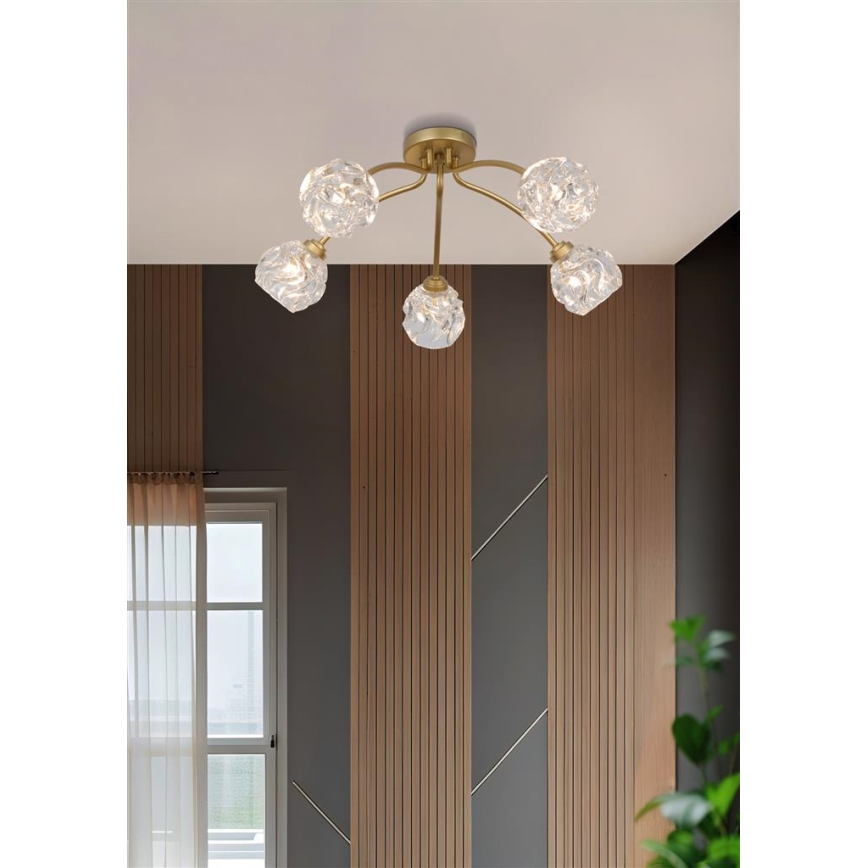 Searchlight - Plafonski luster ASTRAL 5xG9/33W/230V u zlatnoj boji