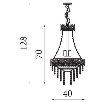 Searchlight - Luster na lancu LOUIS PHILLIPE 6xE14/60W/230V