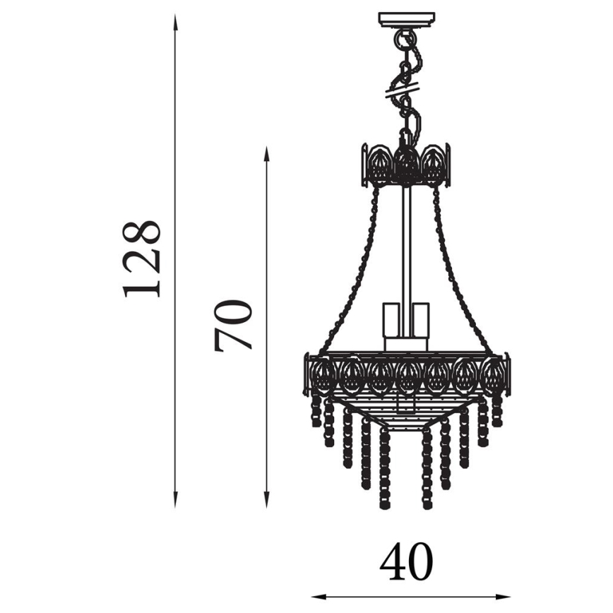 Searchlight - Luster na lancu LOUIS PHILLIPE 6xE14/60W/230V