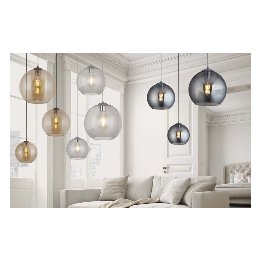 Searchlight - Luster na sajli BALL 1xE27/60W/230V braon