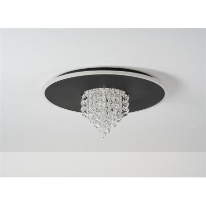 Searchlight - LED prigušiva plafonska svetiljka DELUGE LED/20W/230V Ø 31,5 cm crna