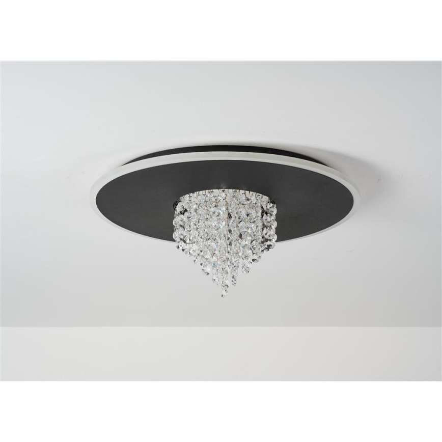 Searchlight - LED prigušiva plafonska svetiljka DELUGE LED/20W/230V Ø 31,5 cm crna