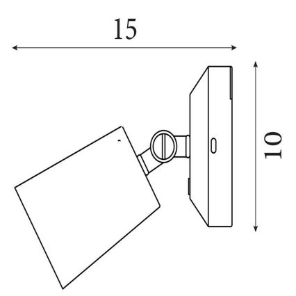 Searchlight - LED prigušiva punjiva zidna lampa CONE LED/1,5W/5V zlatna