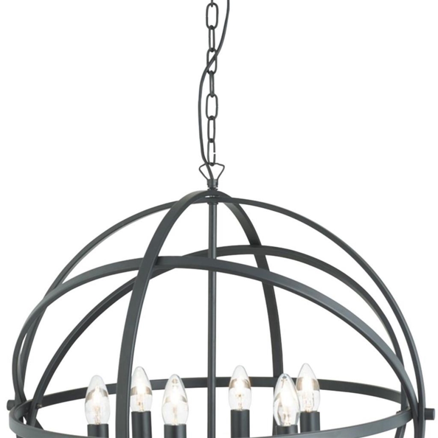 Searchlight - Luster na lancu ORBIT 6xE14/60W/230V crne boje