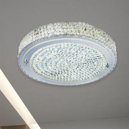 Searchlight - LED plafonsko svetlo FLUSH LED/24W/230V prečnik 40 cm hrom