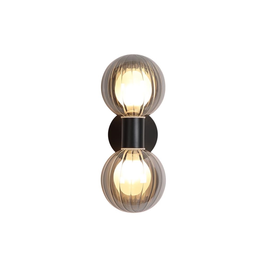 Searchlight - Zidna lampa LUMINSPHERE 2xG9/7W/230V crna