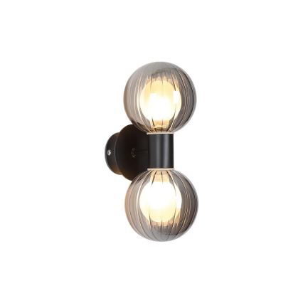 Searchlight - Zidna lampa LUMINSPHERE 2xG9/7W/230V crna