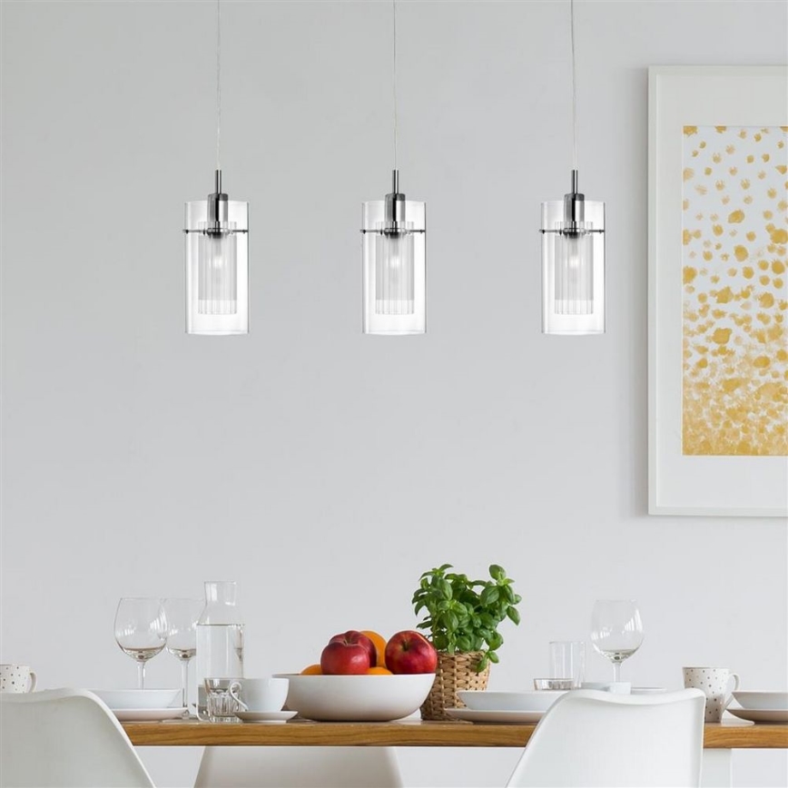Searchlight - Luster na sajli DUO 3xE14/60W/230V sjajni hrom