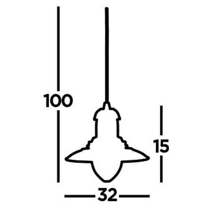 Searchlight - Luster na sajli FISHERMAN 1xE27/60W/230V mesing