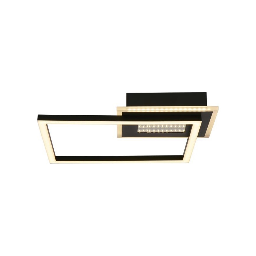 Searchlight - LED prigušiva plafonska lampa QUADRATE LED/24W/230V 36x36 cm crna