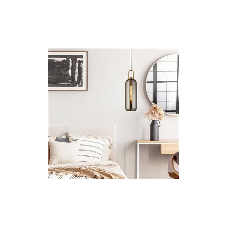 Searchlight - Visilica na sajli PIPETTE 1xE27/60W/230V sjajna