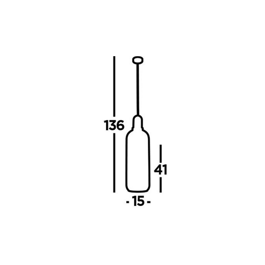 Searchlight - Visilica na sajli PIPETTE 1xE27/60W/230V sjajna