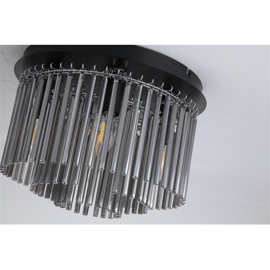 Searchlight - Plafonsko svetlo SWIZZLE 5xE14/60W/230V, prečnik 32 cm, zadimljeno staklo