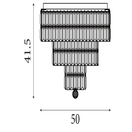 Searchlight - Kupatilsko plafonsko svetlo EMPIRE 6xE14/60W/230V IP44