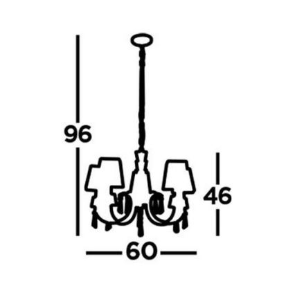 Searchlight - Luster na lancu PORTICO 5xG9/33W/230V sjajni hrom