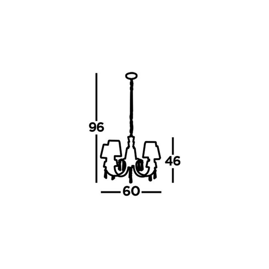 Searchlight - Luster na lancu PORTICO 5xG9/33W/230V sjajni hrom