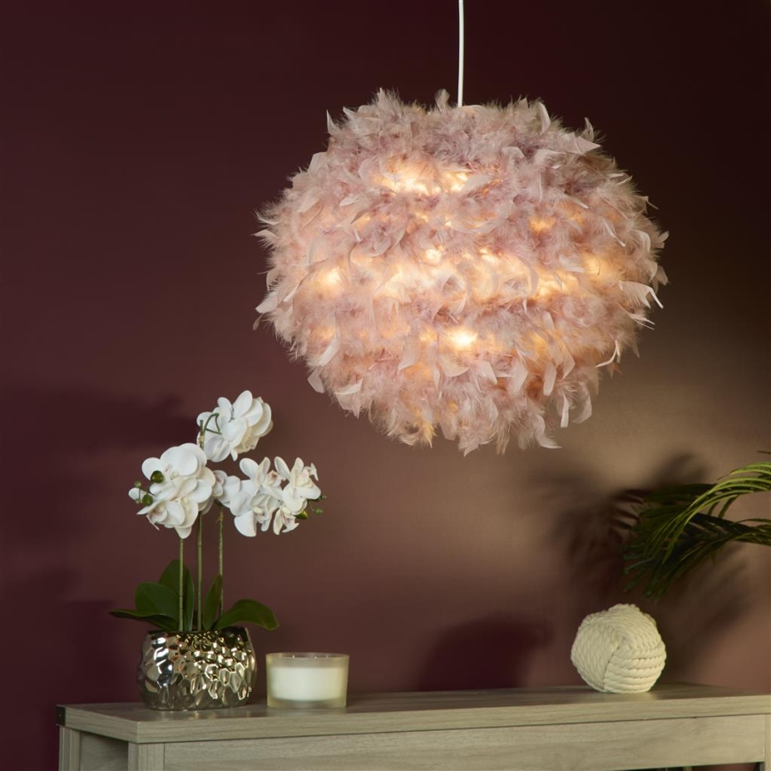 Searchlight - Abažur za luster KATE E14/E27, prečnik 50 cm, roze