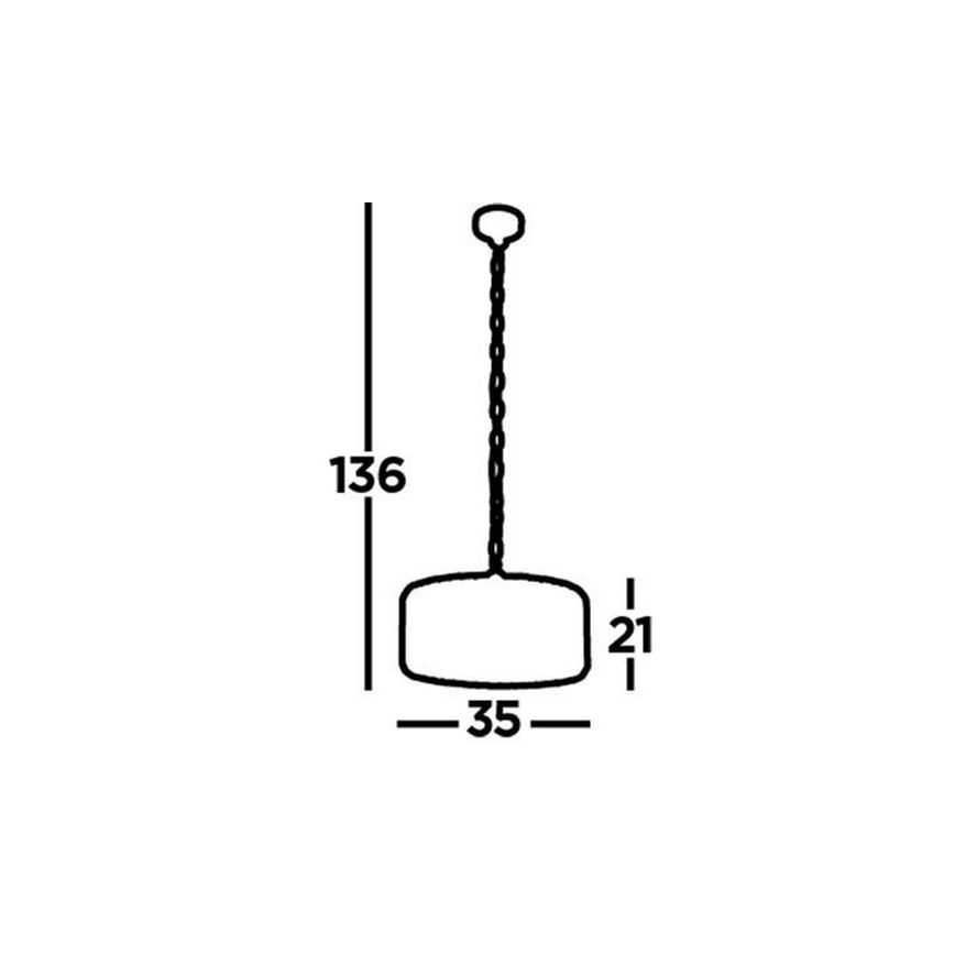 Searchlight - Luster na lancu CHAPEAU 3xE27/60W/230V
