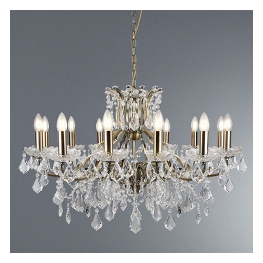 Searchlight - Kristalni luster na lancu PARIS 12xE14/40W/230V