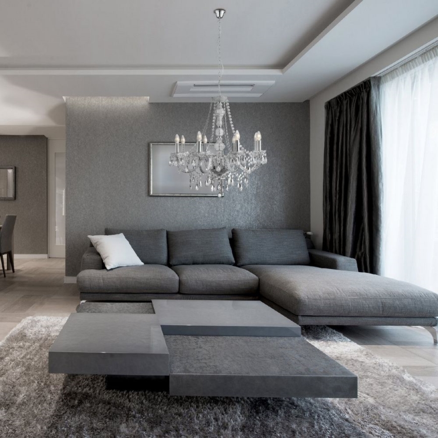 Searchlight - Luster sa lancem MARIE THERESE 8xE14/40W/230V