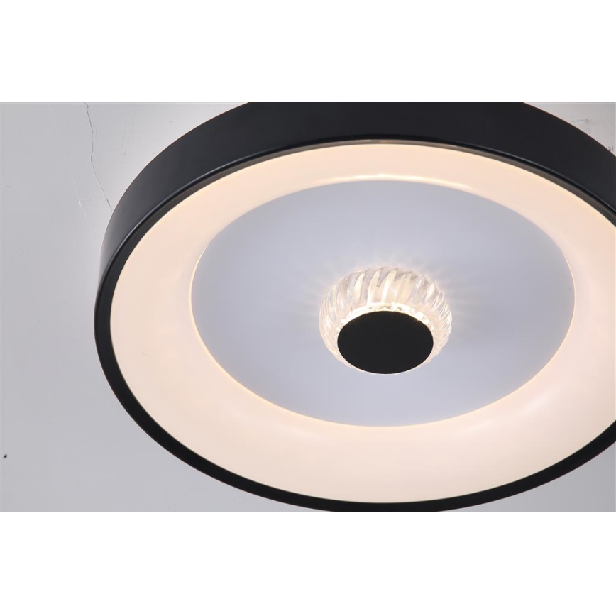 Searchlight - LED prigušiva stropno svetlo POLKA LED/24W/230V + LED/6W pr. 38,5 cm crna