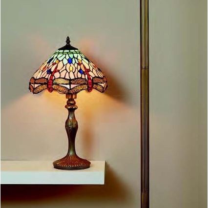 Searchlight - Tiffany stona lampa DRAGONFLY 1xE27/60W/230V