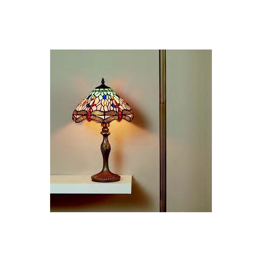 Searchlight - Tiffany stona lampa DRAGONFLY 1xE27/60W/230V