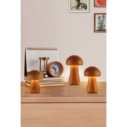 Searchlight - komplet od 3 LED stonih lampi MUSHROOM LED/1,1W/5V 800 mAh