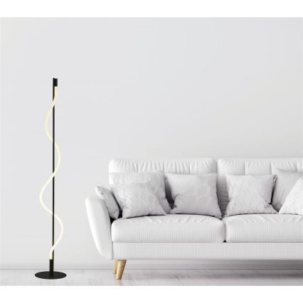 Searchlight - LED prigušiva podna lampa REMY LED/20W/230V crna