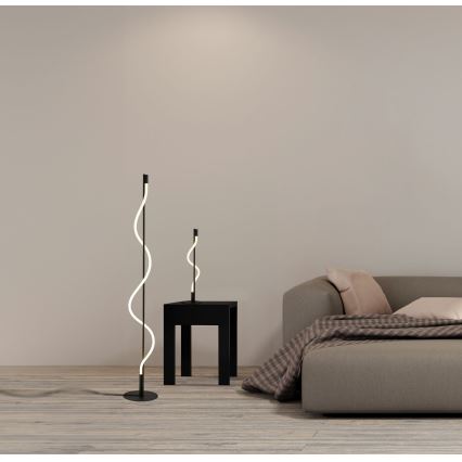 Searchlight - LED prigušiva podna lampa REMY LED/20W/230V crna