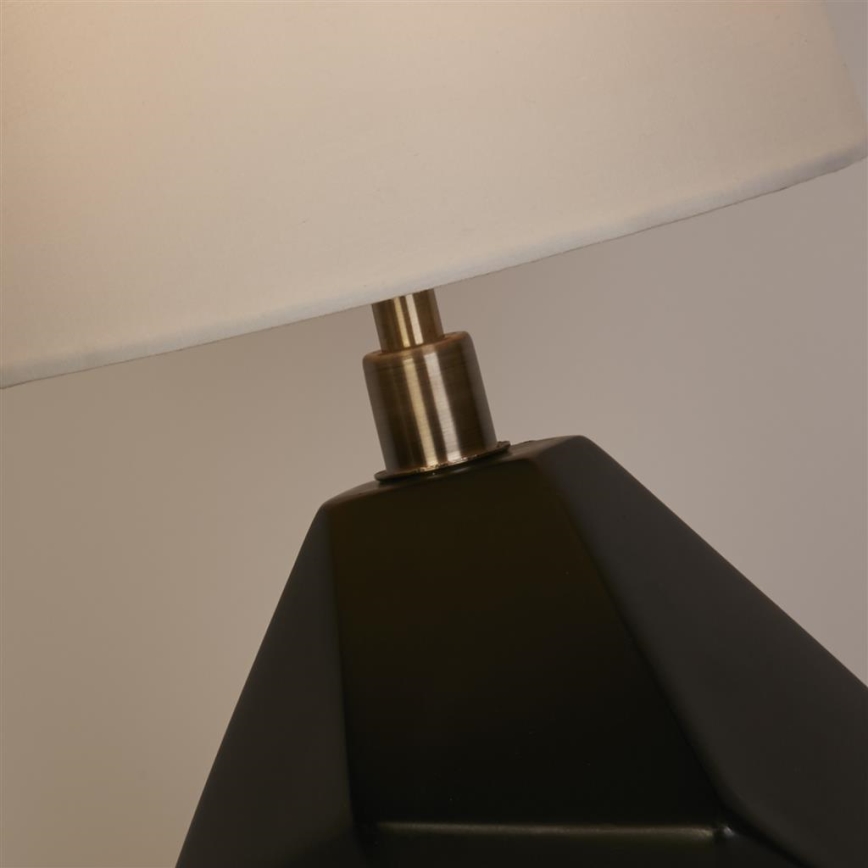 Searchlight - Stona lampa APEX 1xE27/60W/230V crna/siva