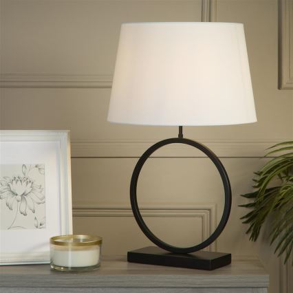 Searchlight - Stona lampa ELEGANT 1xE27/60W/230V bela