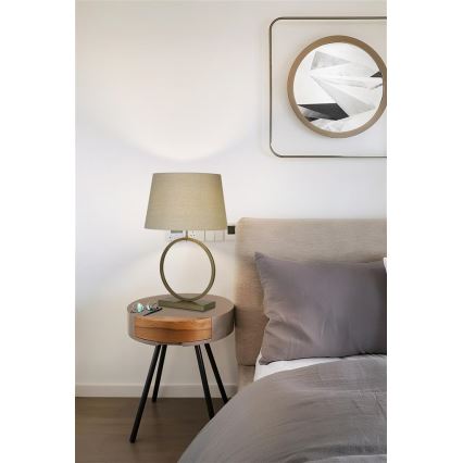 Searchlight - Stona lampa ELEGANT 1xE27/60W/230V, krem boje