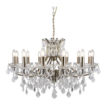 Searchlight - Kristalni luster na lancu PARIS 12xE14/40W/230V